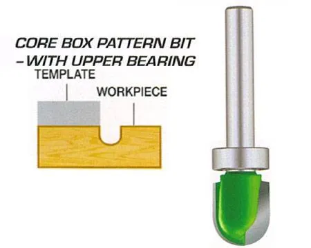 Pattern Bits-"Core Box" Pattern Bits With Upper Bearing